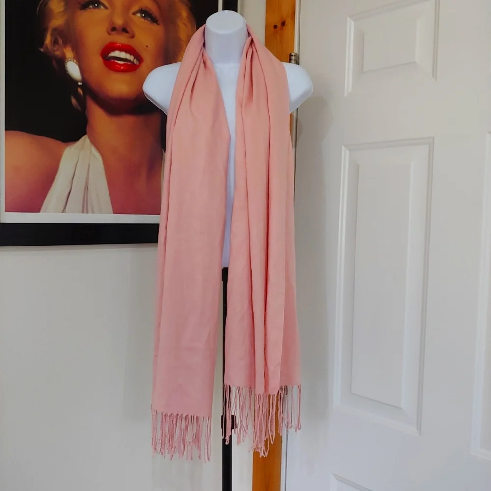 Mia Krafts Handmade Pashminas, Light Pink, Lot Of 2